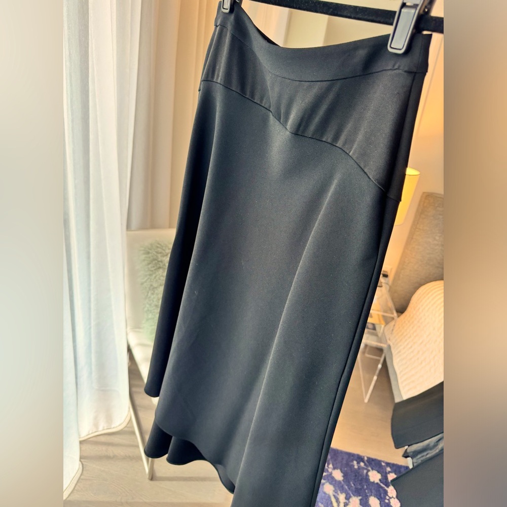 DVF Diane Von Furstenberg biased cut maxi skirt black size 4